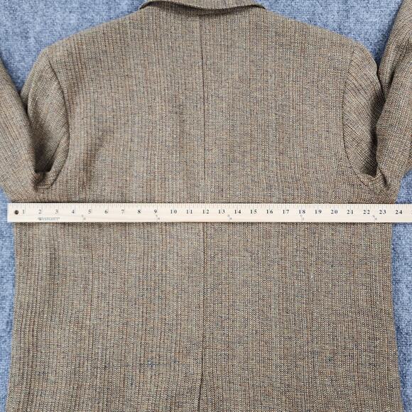 Territory Ahead Blazer Mens 44S Tan Brown Textured Silk Tweed Sport Coat Jacket - Picture 6 of 16